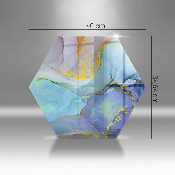 Kuchynská doska veľká zo skla Prasknutý zlatý kameň