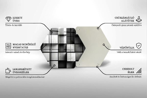 Kuchynská doska veľká zo skla 3D geometria pozadia