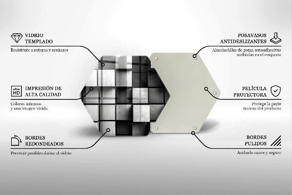 Kuchynská doska veľká zo skla 3D geometria pozadia