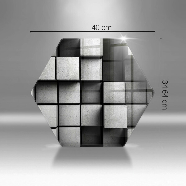 Kuchynská doska veľká zo skla 3D geometria pozadia
