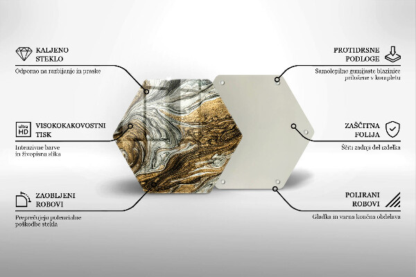 Kuchynská doska veľká zo skla Bohatá abstrakcia
