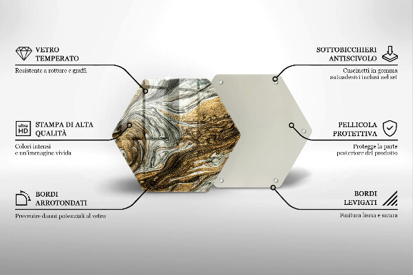Kuchynská doska veľká zo skla Bohatá abstrakcia