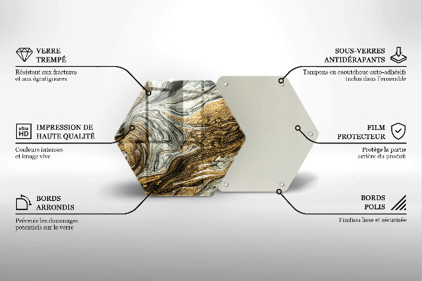 Kuchynská doska veľká zo skla Bohatá abstrakcia