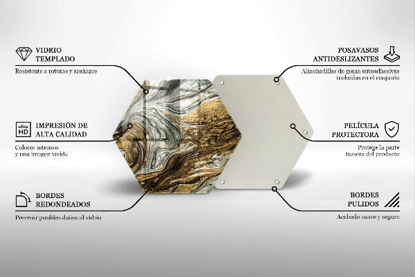 Kuchynská doska veľká zo skla Bohatá abstrakcia