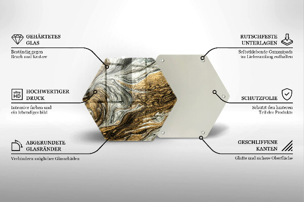 Kuchynská doska veľká zo skla Bohatá abstrakcia