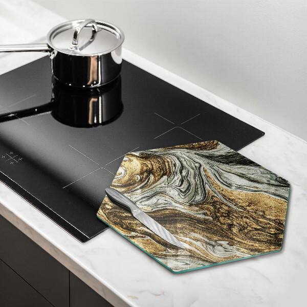 Kuchynská doska veľká zo skla Bohatá abstrakcia