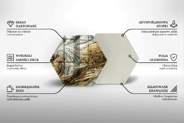 Kuchynská doska veľká zo skla Bohatá abstrakcia