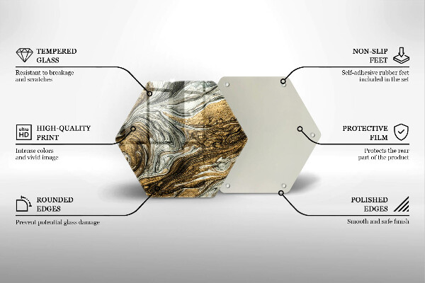 Kuchynská doska veľká zo skla Bohatá abstrakcia