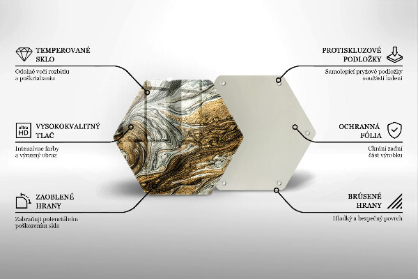 Kuchynská doska veľká zo skla Bohatá abstrakcia