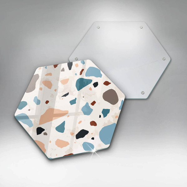 Kuchynská doska veľká zo skla Dekoratívna kamenina