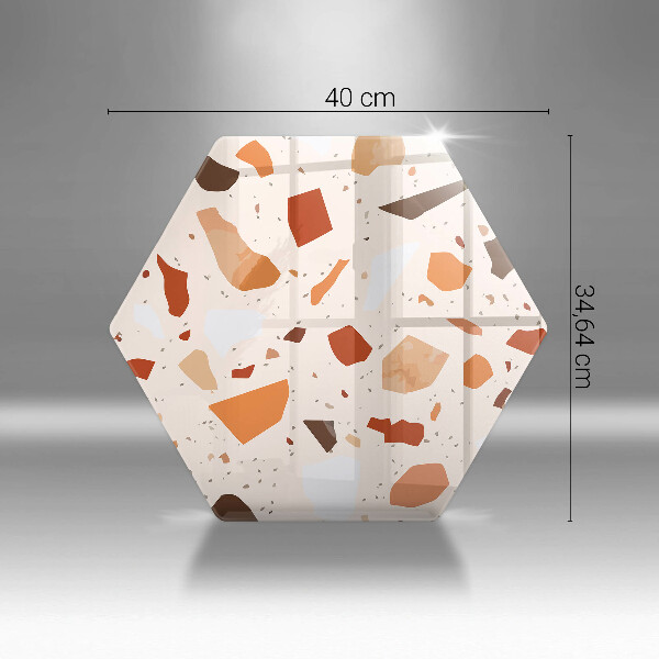 Kuchynská doska veľká zo skla Dekoratívna kamenina