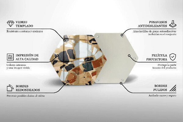 Kuchynská doska veľká zo skla Doska s dekoratívnymi kameňmi