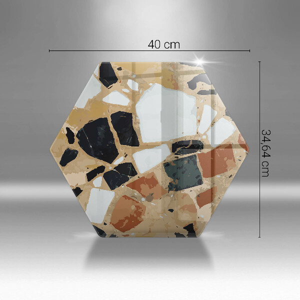 Kuchynská doska veľká zo skla Doska s dekoratívnymi kameňmi