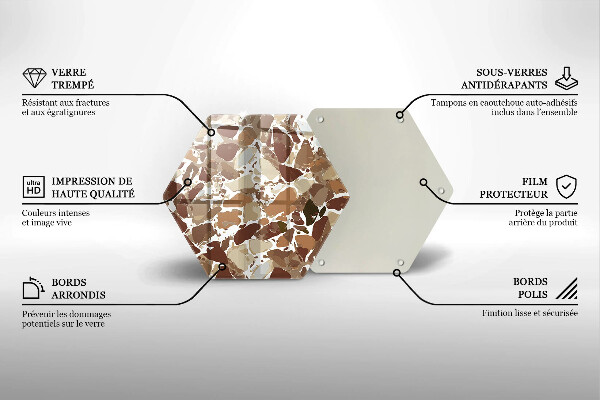 Kuchynská doska veľká zo skla Kamenné ozdobné škvrny