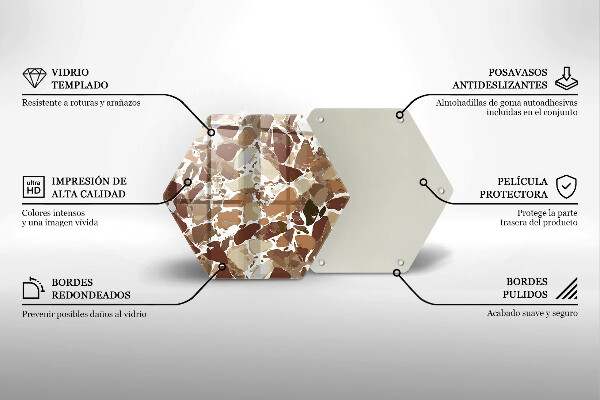 Kuchynská doska veľká zo skla Kamenné ozdobné škvrny