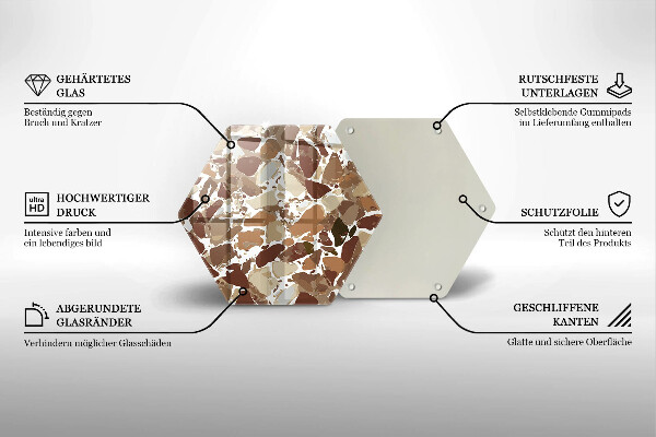 Kuchynská doska veľká zo skla Kamenné ozdobné škvrny