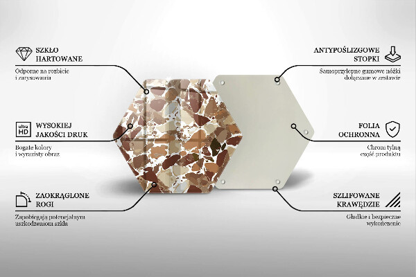 Kuchynská doska veľká zo skla Kamenné ozdobné škvrny