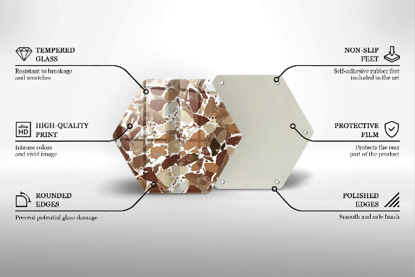 Kuchynská doska veľká zo skla Kamenné ozdobné škvrny