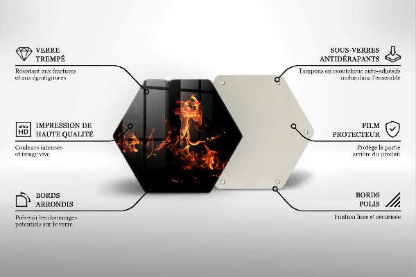 Kuchynská doska veľká zo skla Zapáľ živý plameň