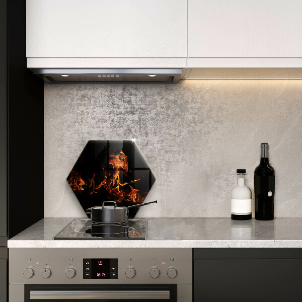 Kuchynská doska veľká zo skla Zapáľ živý plameň