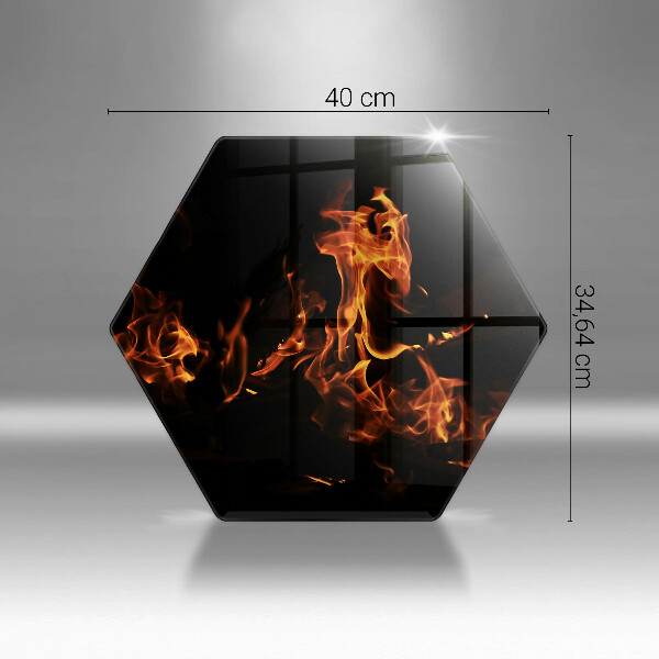 Kuchynská doska veľká zo skla Zapáľ živý plameň