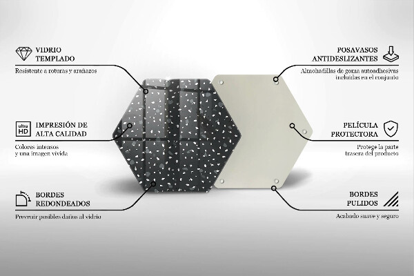 Kuchynská doska veľká zo skla Dekoratívny kameň