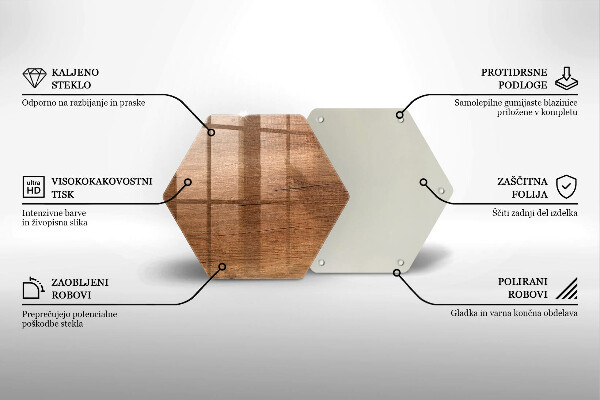 Kuchynská doska veľká zo skla Textúra dreva