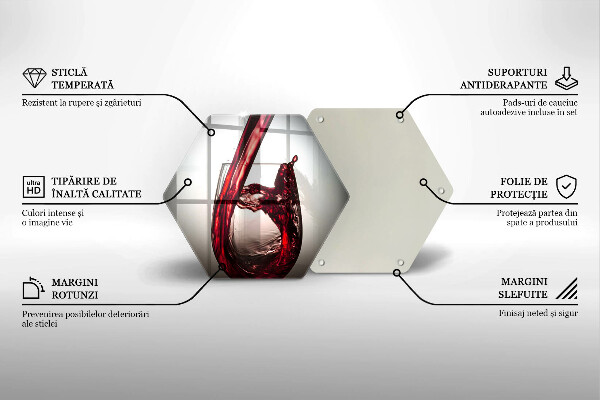 Kuchynská doska veľká zo skla Sklo a červené víno