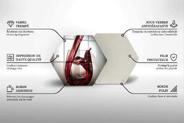 Kuchynská doska veľká zo skla Sklo a červené víno