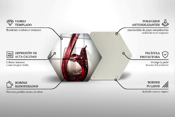 Kuchynská doska veľká zo skla Sklo a červené víno