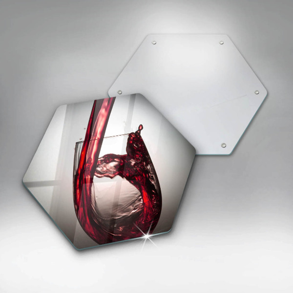 Kuchynská doska veľká zo skla Sklo a červené víno