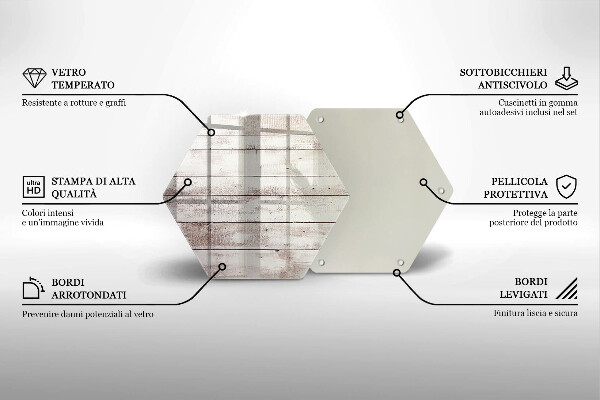Kuchynská doska veľká zo skla Staré drevené dosky