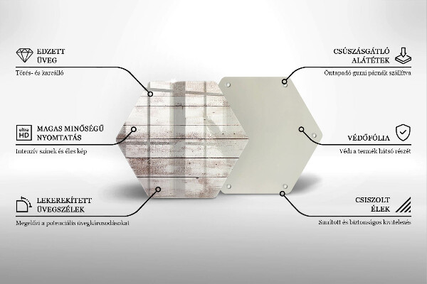 Kuchynská doska veľká zo skla Staré drevené dosky