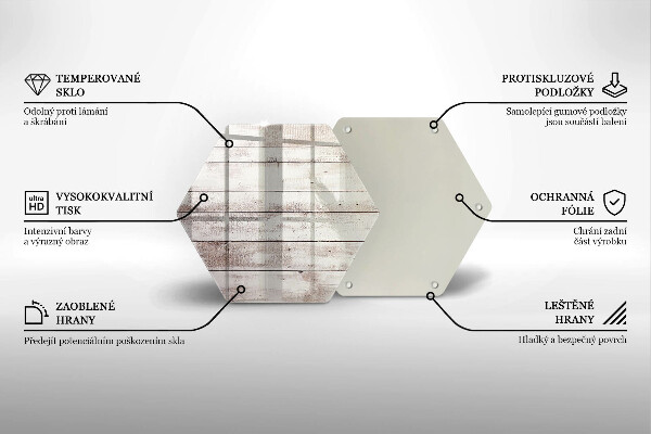 Kuchynská doska veľká zo skla Staré drevené dosky