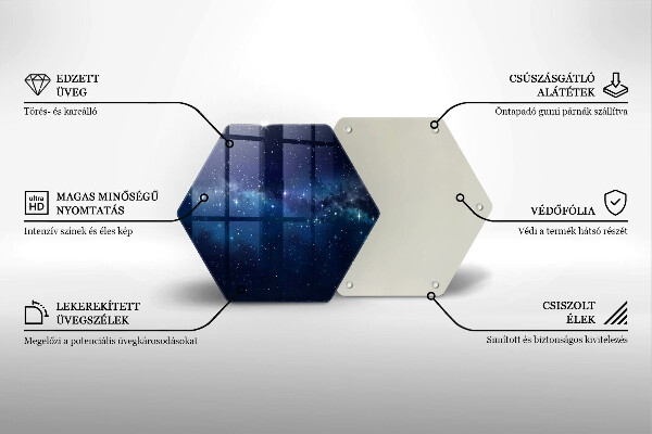 Kuchynská doska veľká zo skla Vesmír a hviezdy