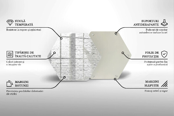 Kuchynská doska veľká zo skla Murovaná stena
