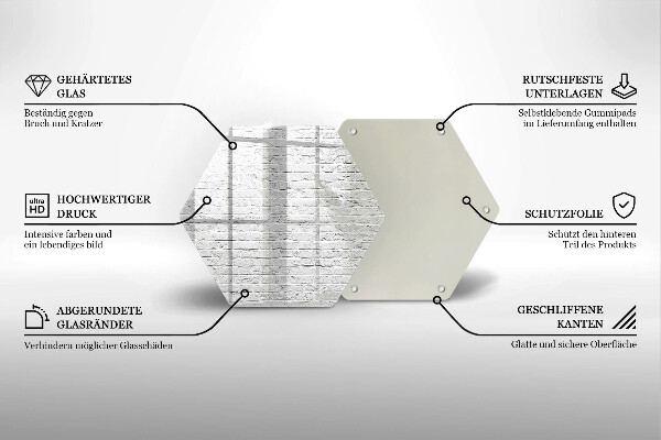 Kuchynská doska veľká zo skla Murovaná stena