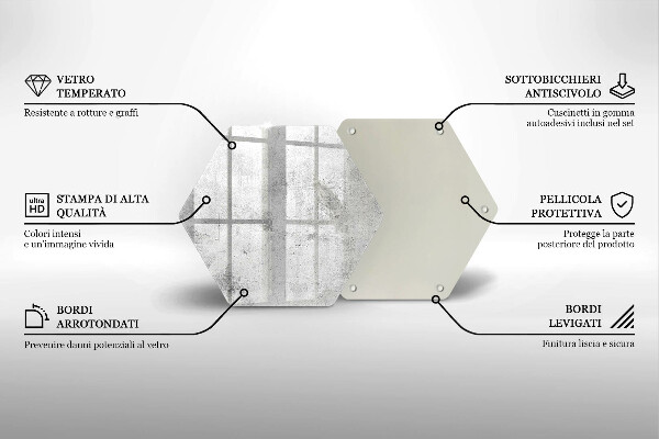 Kuchynská doska zo skla Betónová textúra