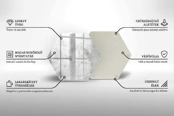 Kuchynská doska zo skla Betónová textúra