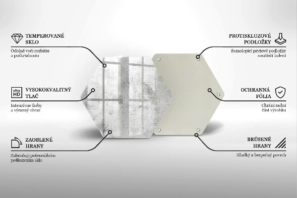 Kuchynská doska zo skla Betónová textúra