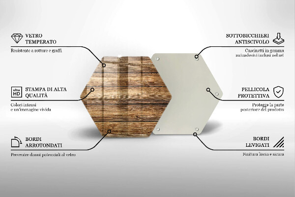 Kuchynská doska veľká zo skla Dosky s textúrou dreva