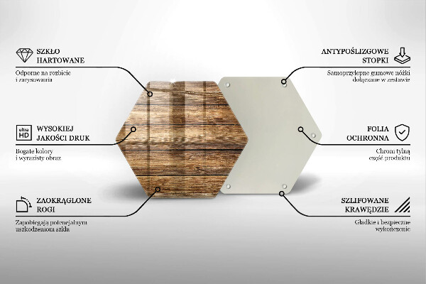 Kuchynská doska veľká zo skla Dosky s textúrou dreva