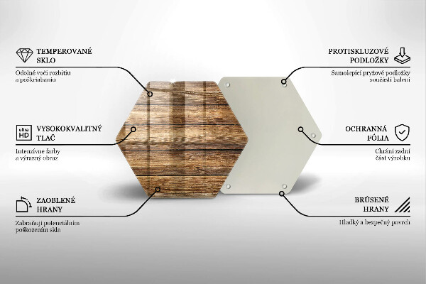 Kuchynská doska veľká zo skla Dosky s textúrou dreva