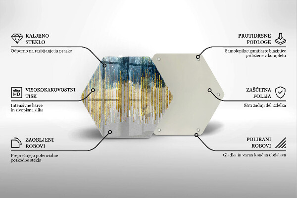 Kuchynská doska zo skla Dizajnérska abstrakcia