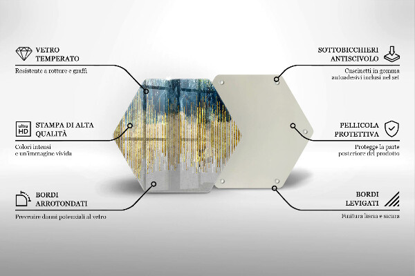 Kuchynská doska zo skla Dizajnérska abstrakcia