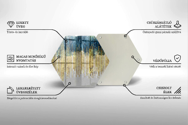 Kuchynská doska zo skla Dizajnérska abstrakcia