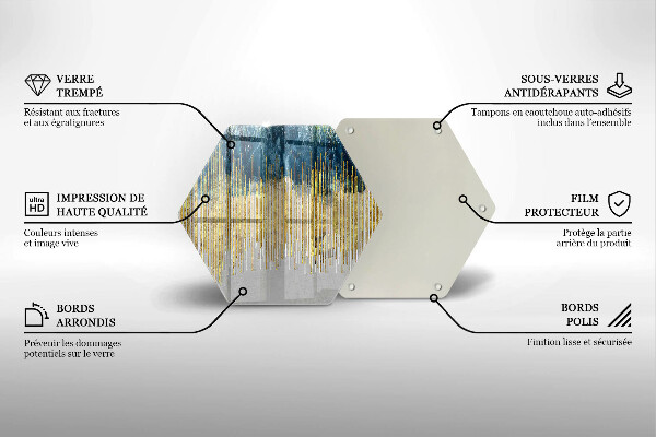 Kuchynská doska zo skla Dizajnérska abstrakcia