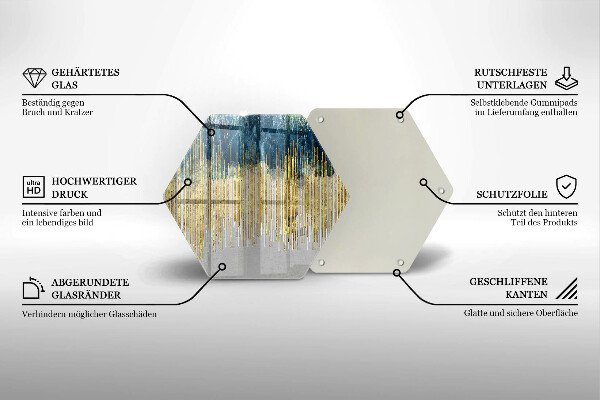 Kuchynská doska zo skla Dizajnérska abstrakcia