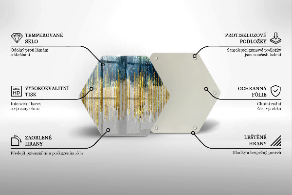 Kuchynská doska zo skla Dizajnérska abstrakcia