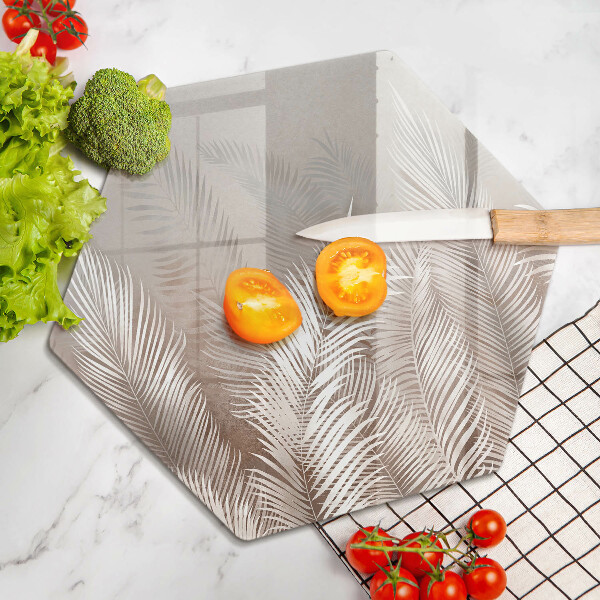 Kuchynská doska zo skla Boho vegetačné listy